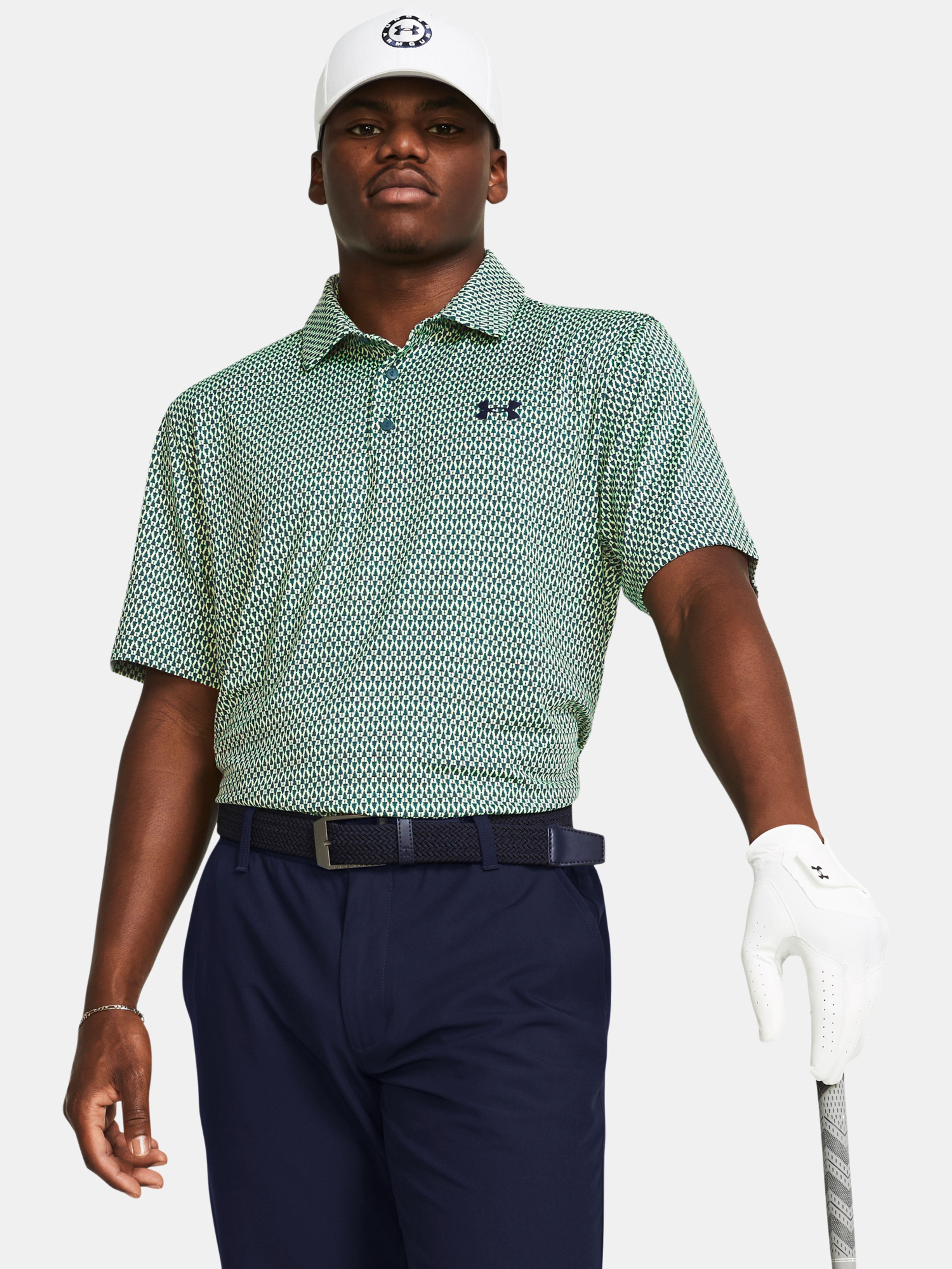 Majica Under Armour UA Playoff 3.0 Printed Polo-GRN