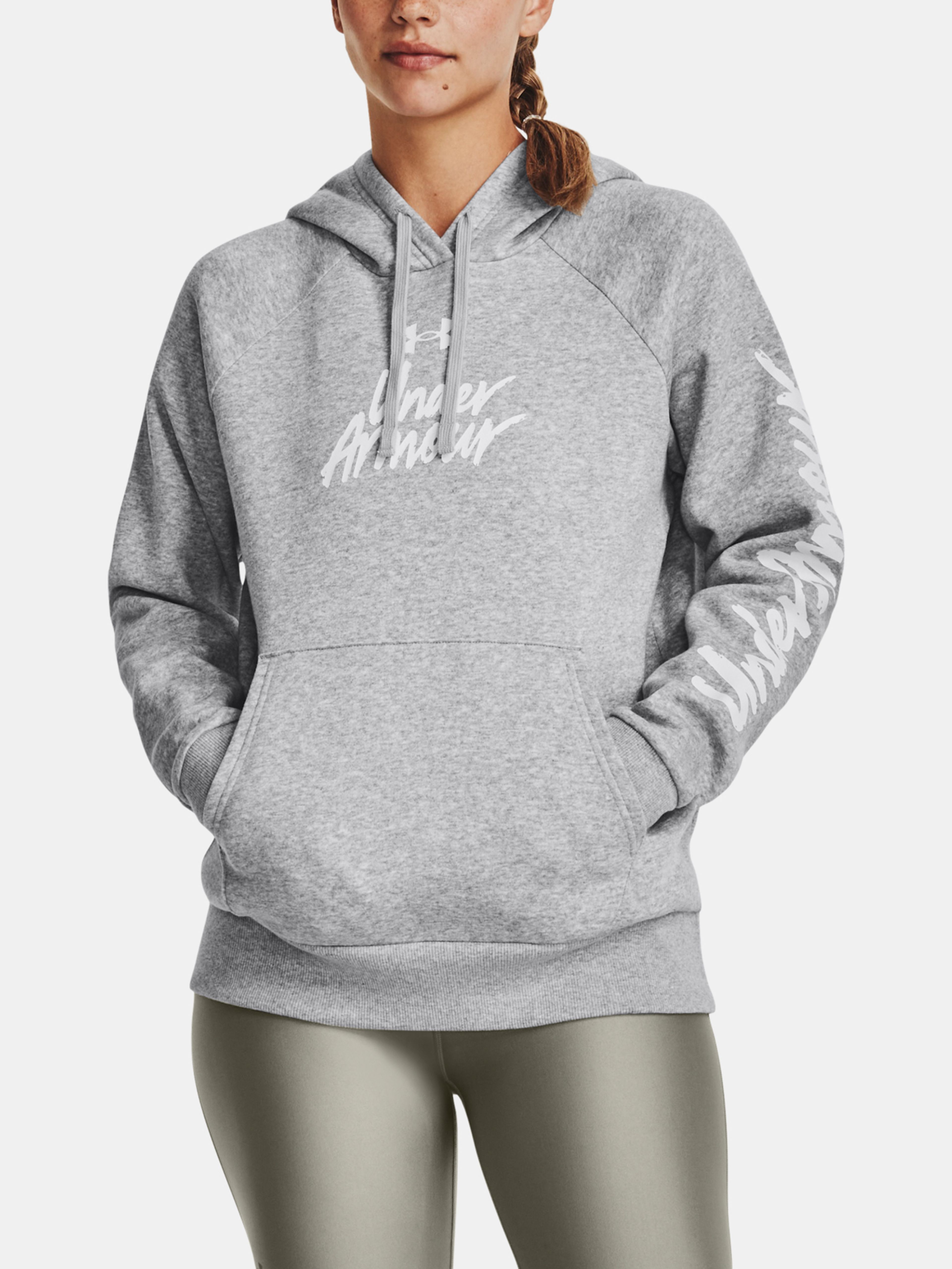 Mikina Under Armour UA Rival Fleece Graphic Hdy-GRY