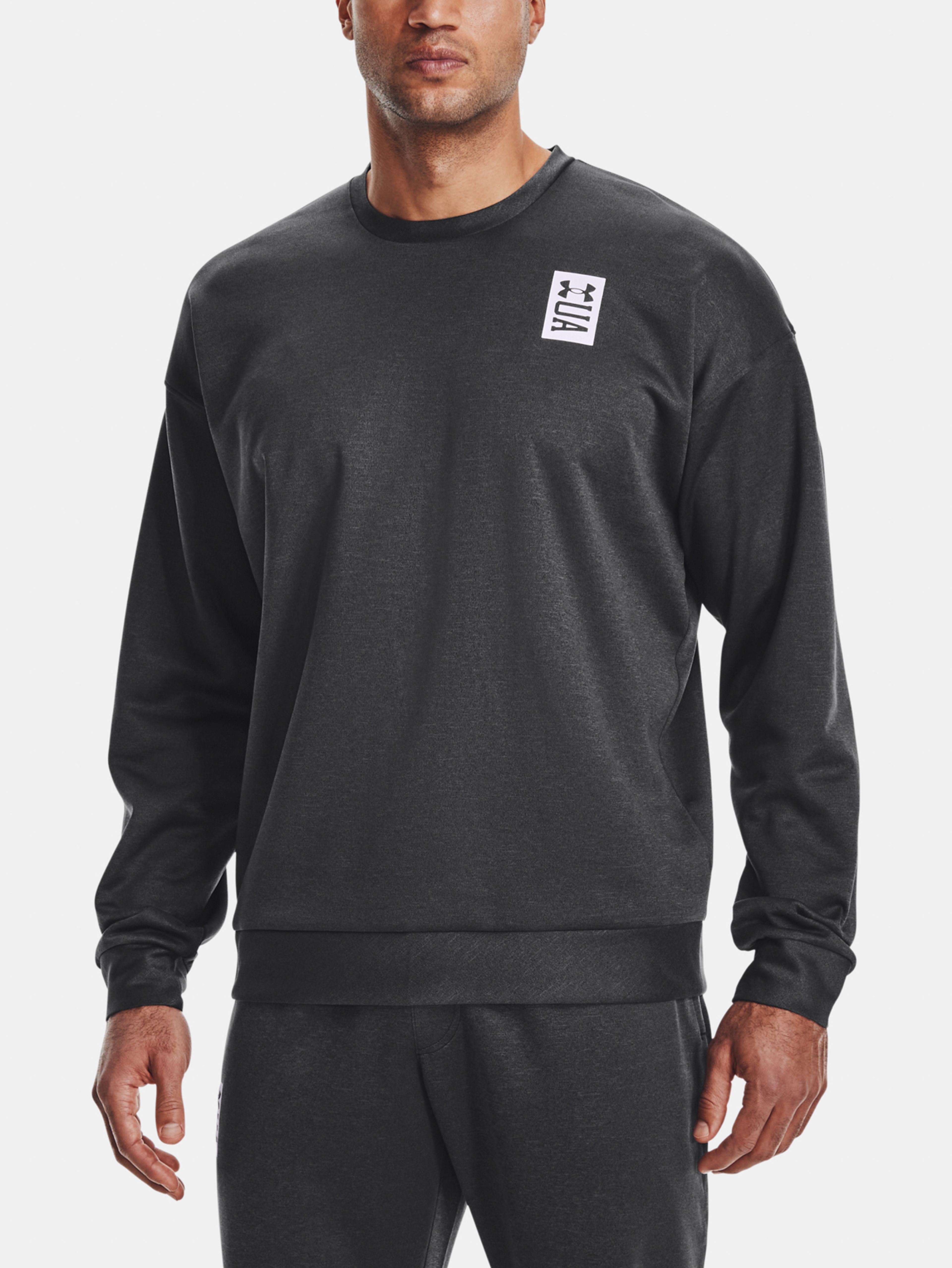 Mikina Under Armour RECOVER LS CREW-BLK
