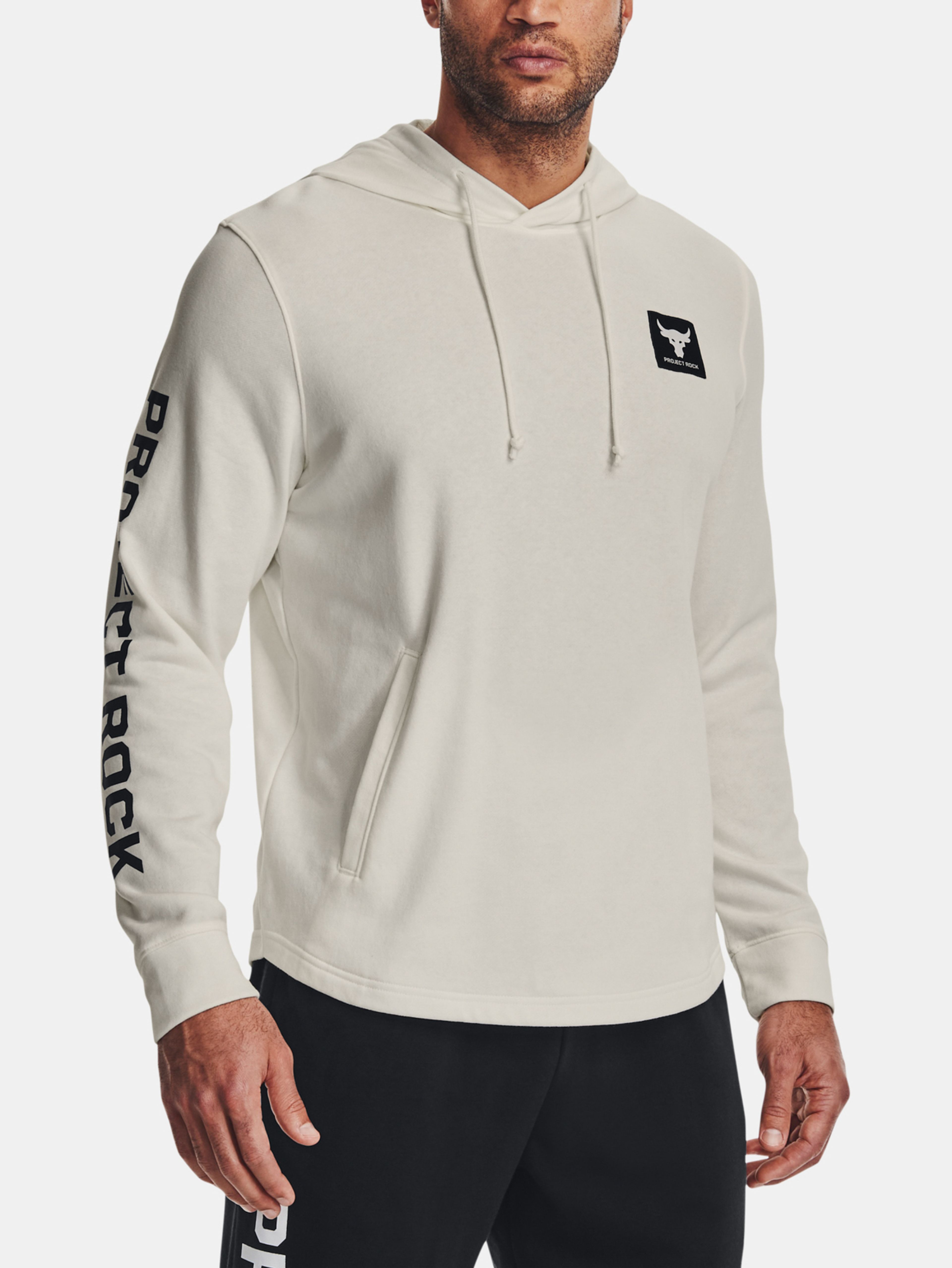 Mikina Under Armour Pjt Rock Terry Hoodie-WHT