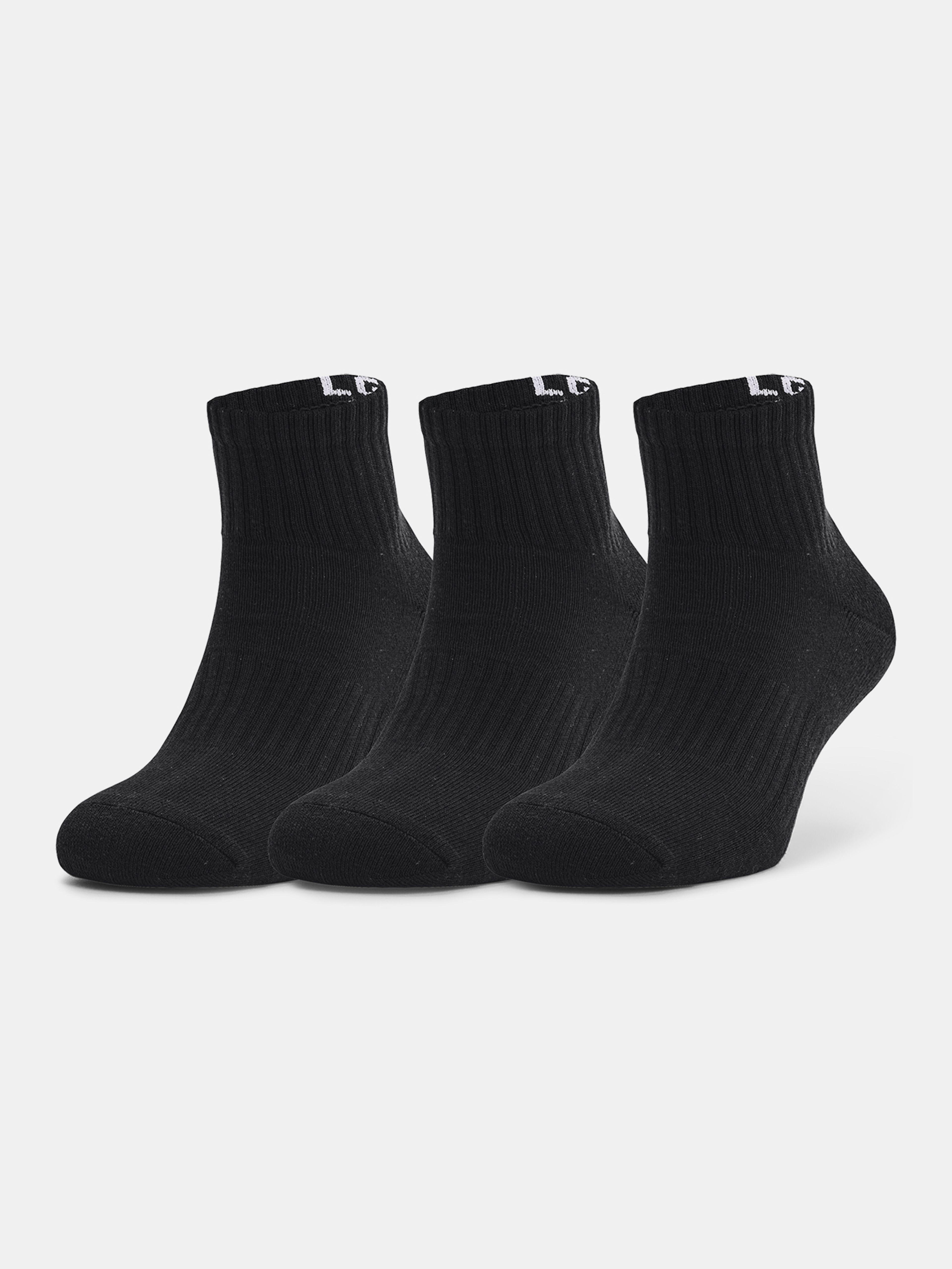 Ponožky Under Armour Core QTR 3PK-BLK